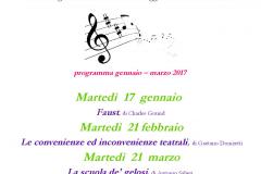 Conversazioni musicali in Biblioteca Comunale: 17 gennaio, 21 febbraio, 21 marzo 2017