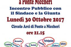 La giunta incontra i cittadini, lunedì 30 ottobre assemblea pubblica a Ponte Niccheri