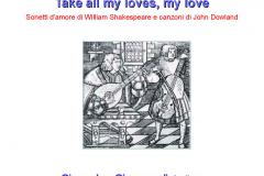 A tutto volume, il 16 marzo in biblioteca Shakespeare: Take all my loves, my love