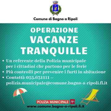 Operazione “Vacanze tranquille”