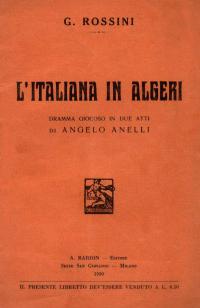 Conversazioni musicali in Biblioteca Comunale: il 1° marzo L'Italiana in Algeri, di Gioacchino Rossini